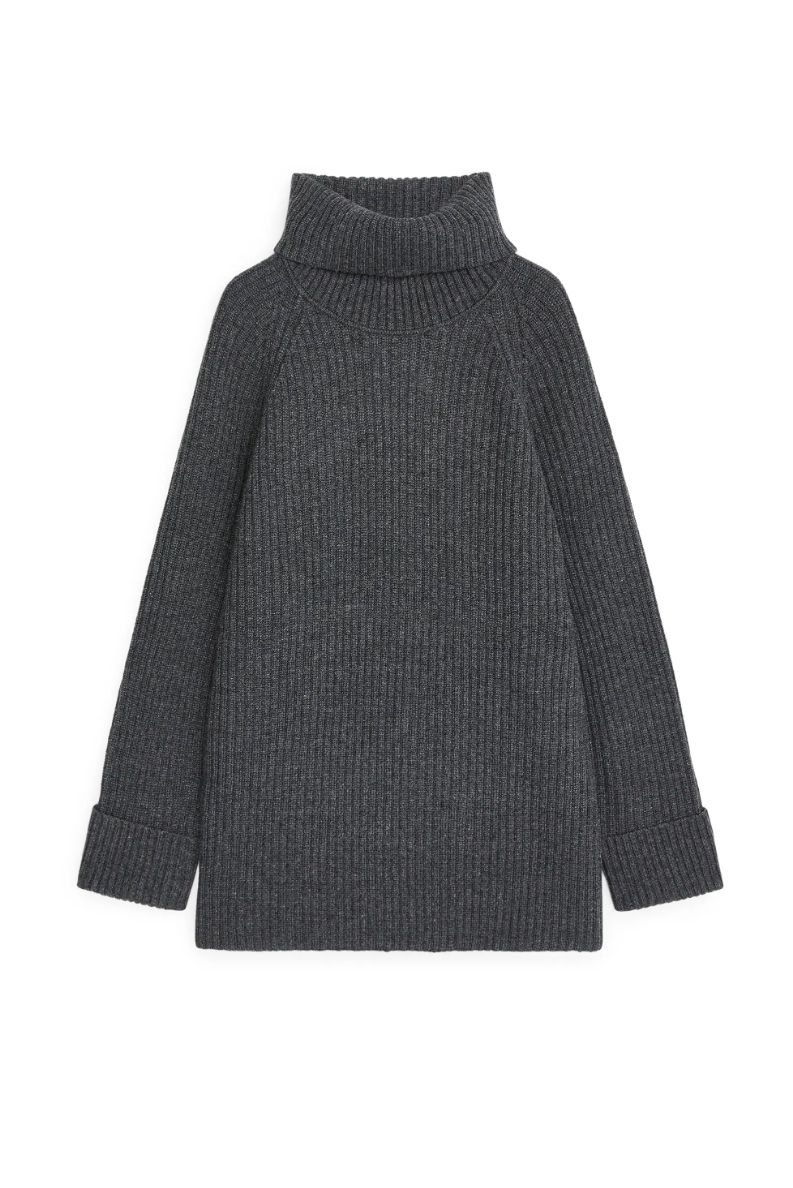 black polo neck ladies jumper