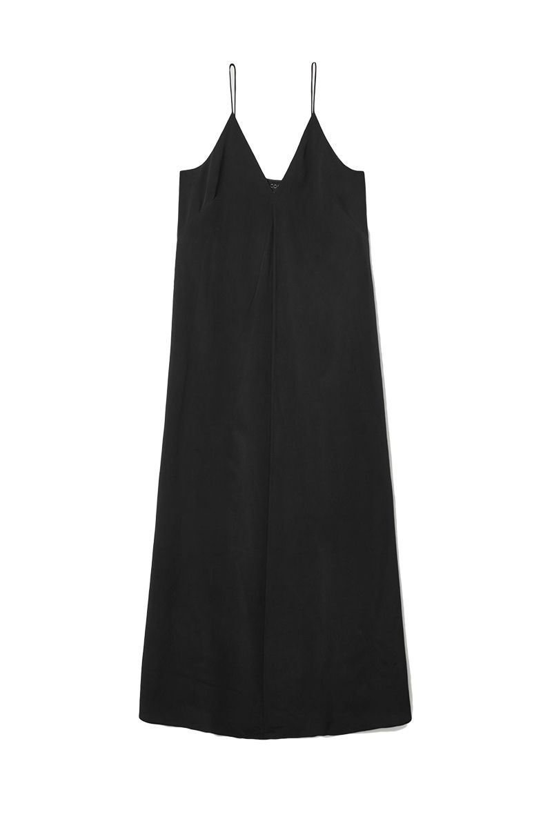 best black slip dress