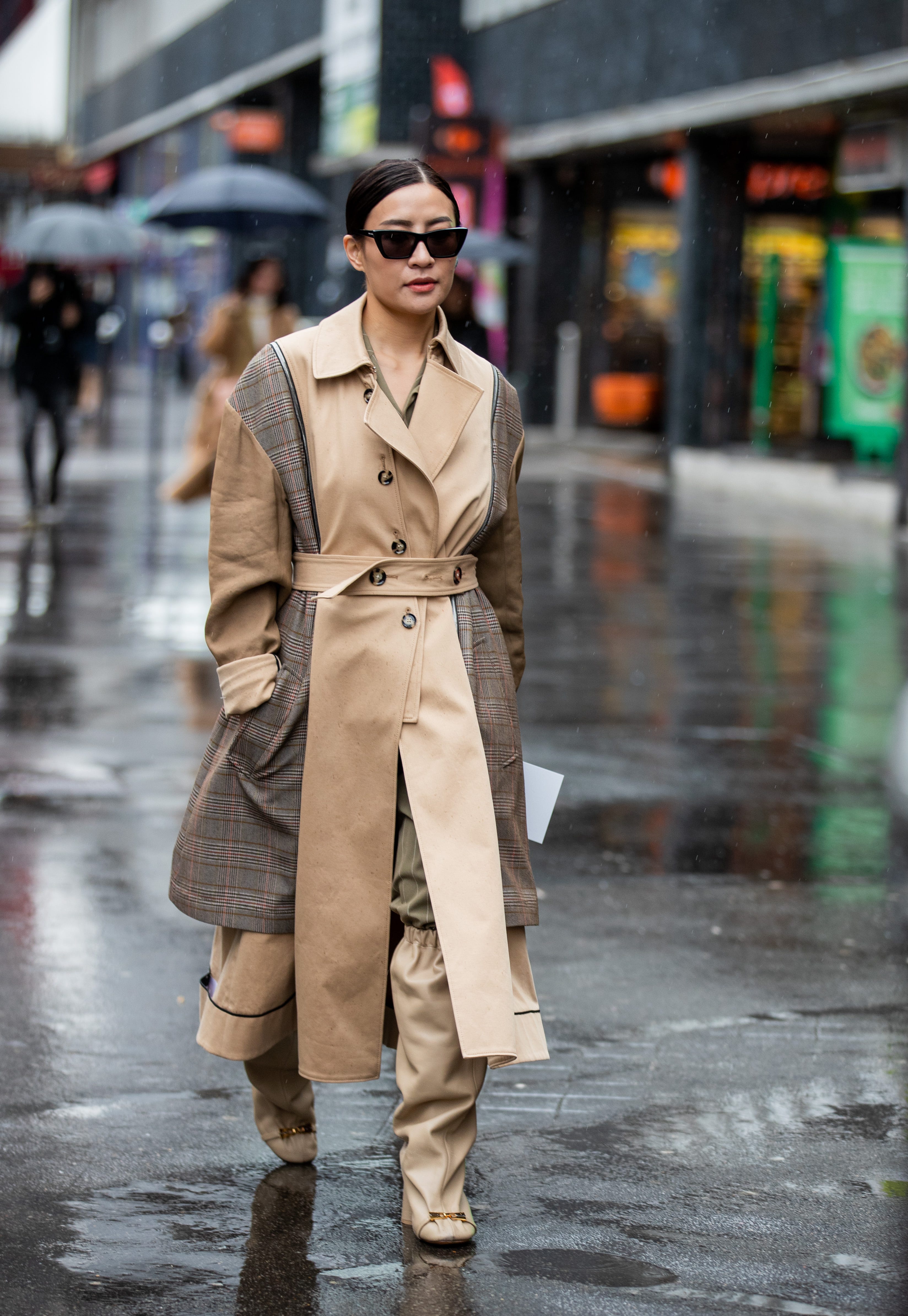 Women's Designer Ladies Double Breasted Trench Mac Long Coat