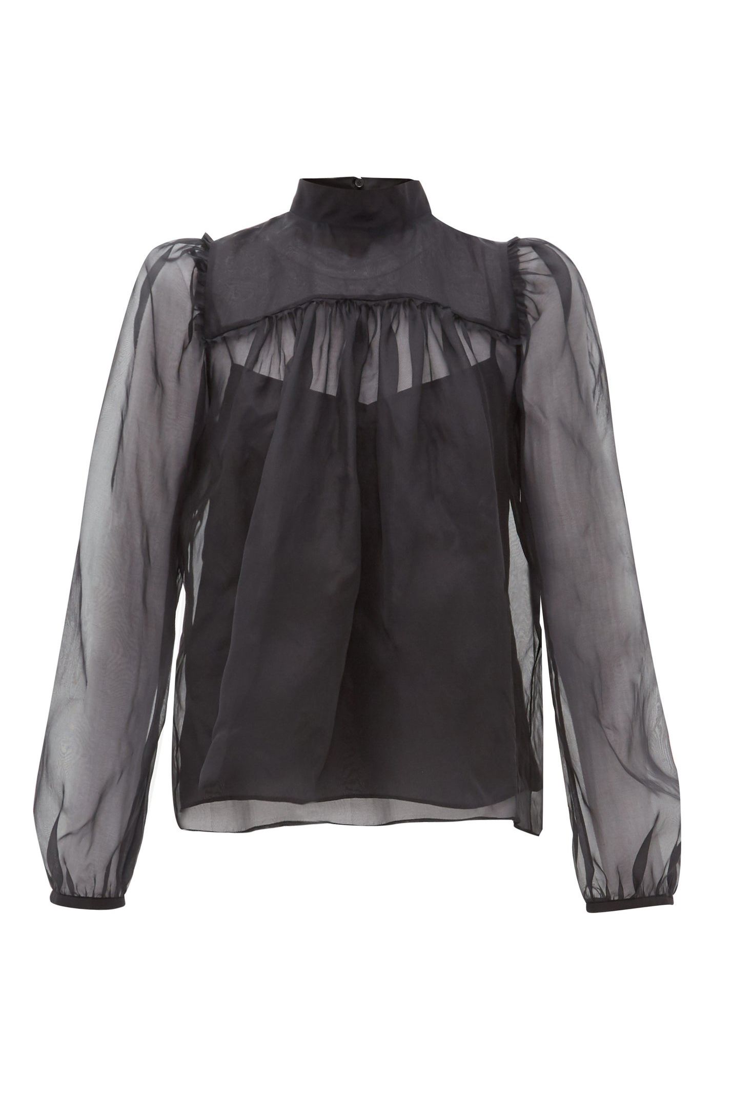 Kleding Dameskleding Tops & T-shirts Blouses Pure blouse/Silk blouse/Sheer top/mesh top/organza blouse 