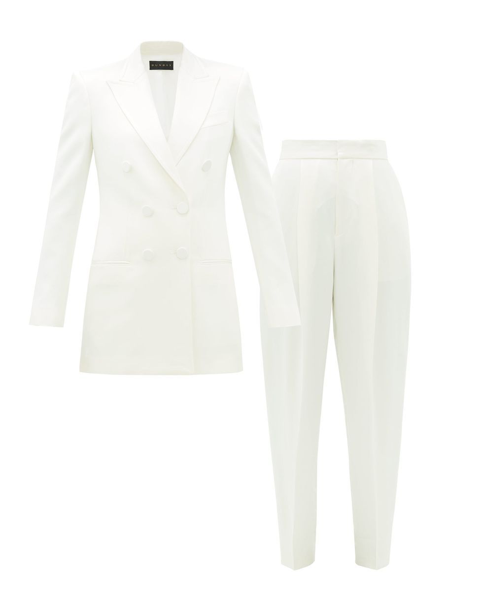 black and white trouser suit ladies