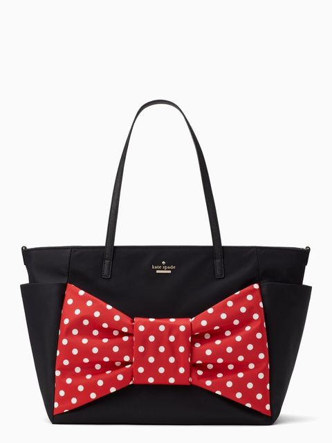 Bag, Handbag, Black, Pattern, Red, Fashion accessory, Polka dot, Design, Shoulder bag, Material property, 
