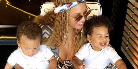 Beyonce with twins Rumi and Sir Carter