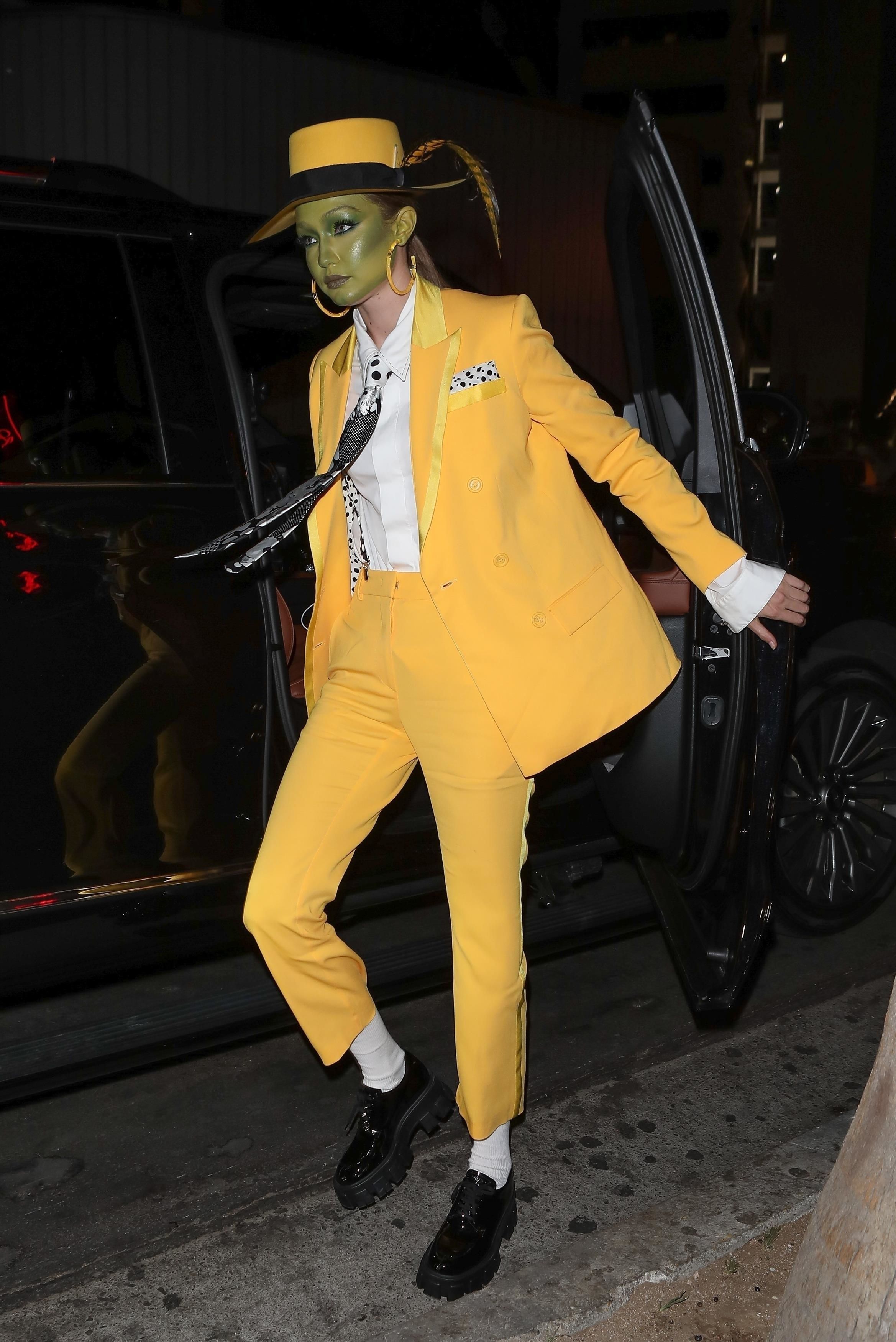 Gigi Hadid Dresses As A High Fashion Version Of The Mask For