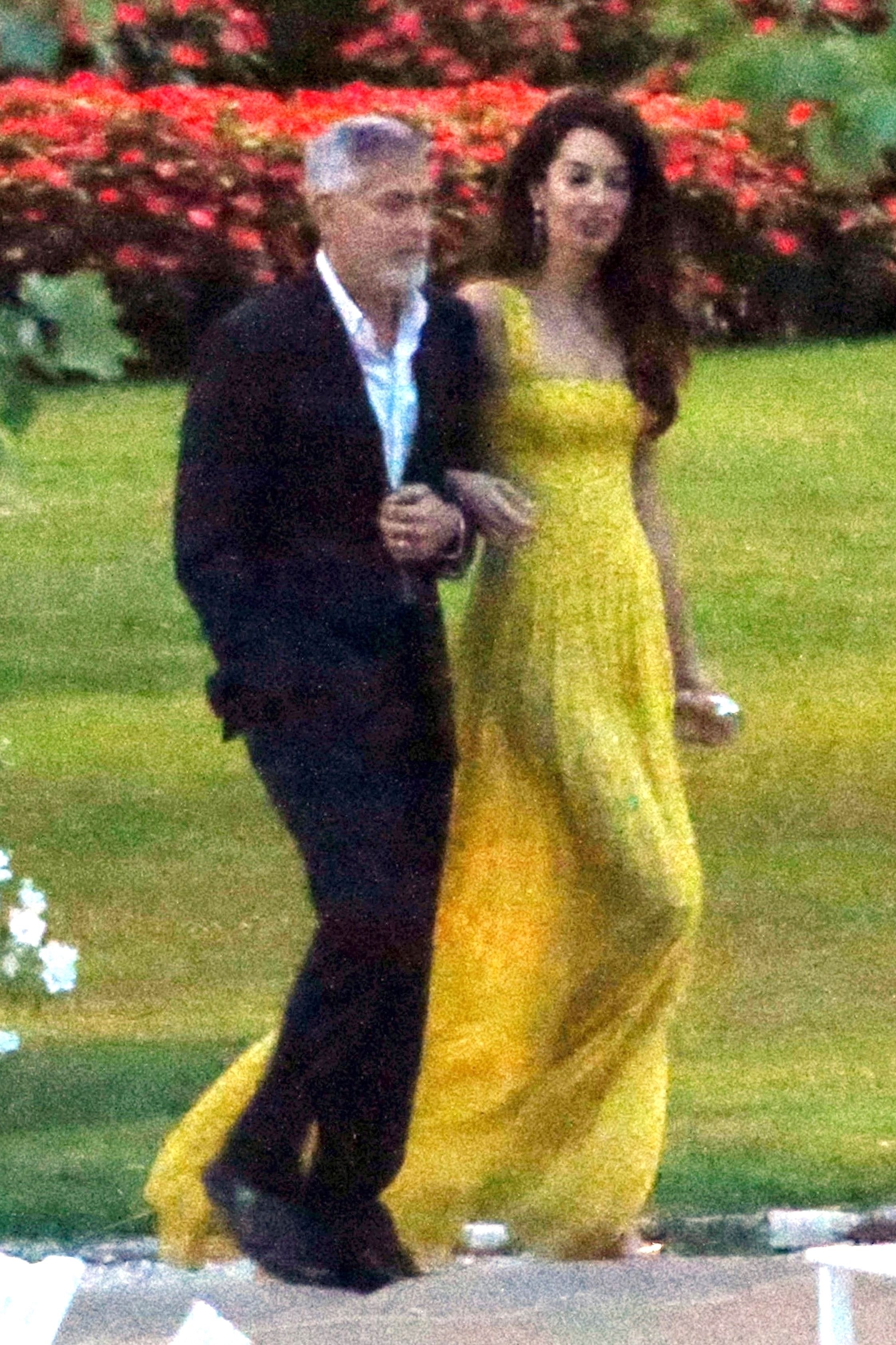 yellow gown suit