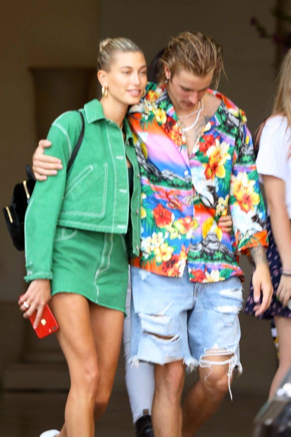 Justin Bieber and Hailey Baldwin leave the Montage Beverly Hills Hotel arm in arm