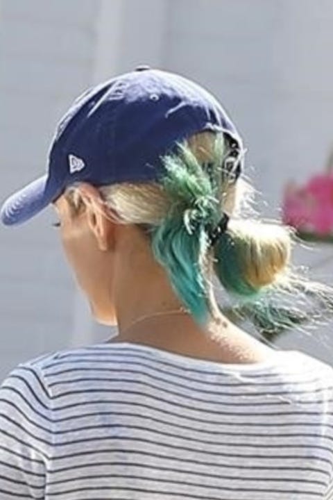 Mila Kunis Hair Is Bleach Blonde Now With Teal Tips