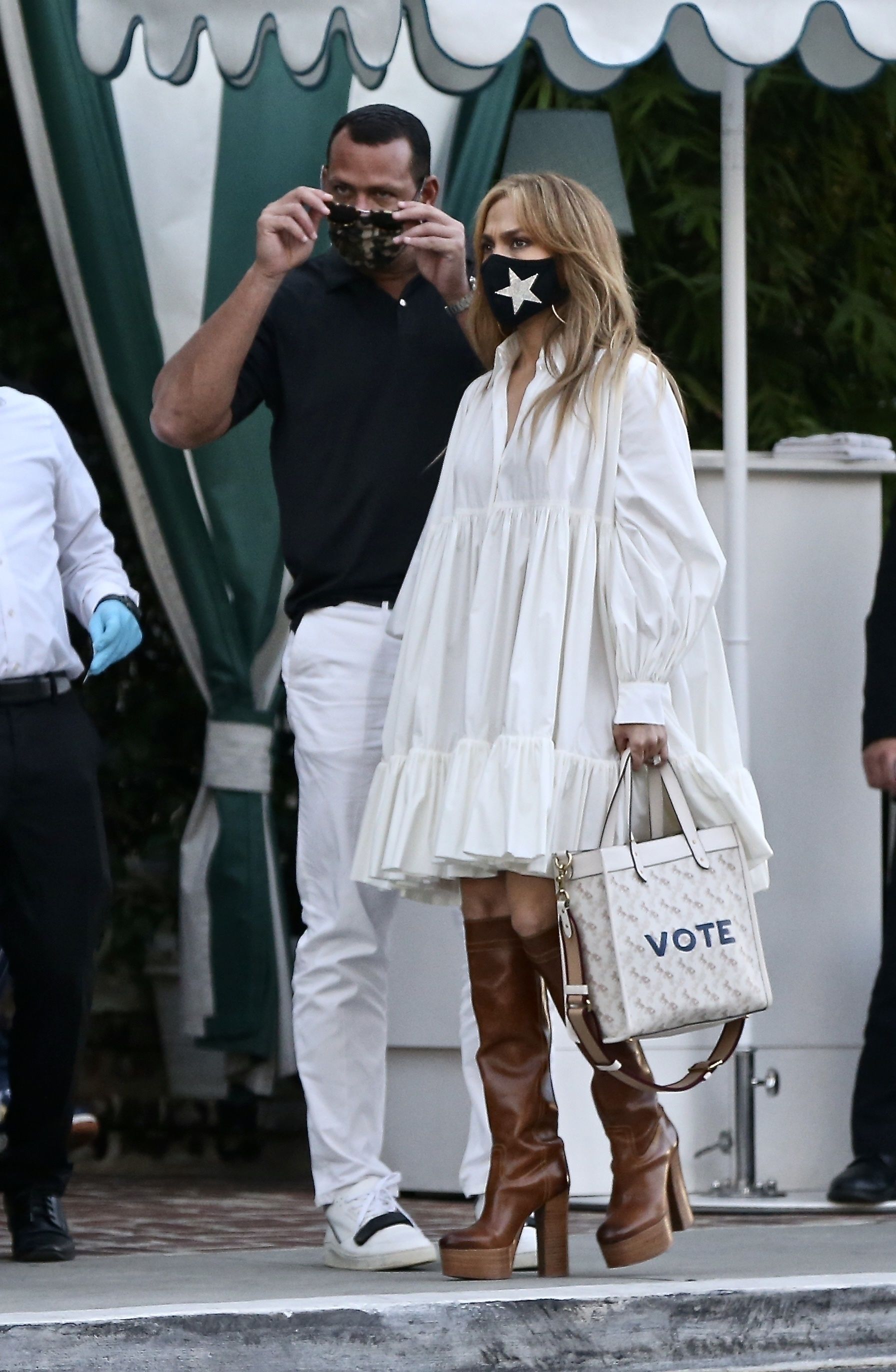 jennifer lopez white dress