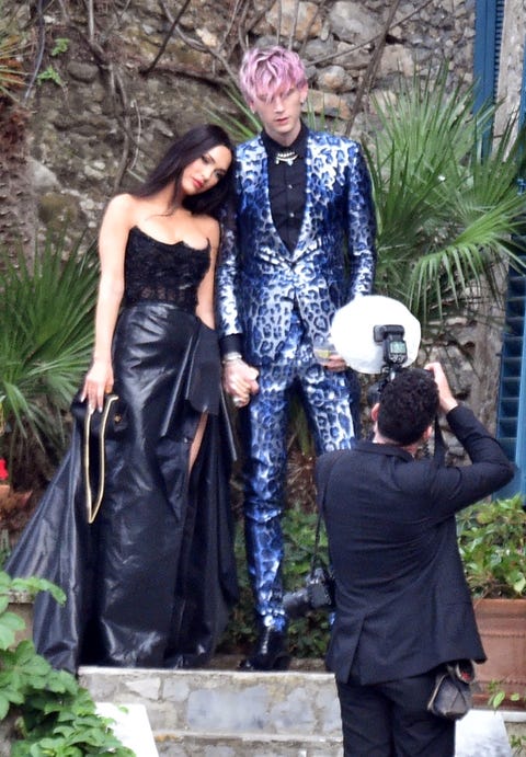 Megan Fox & Machine Gun Kelly Hold Hands at Kardashian-Barker Wedding