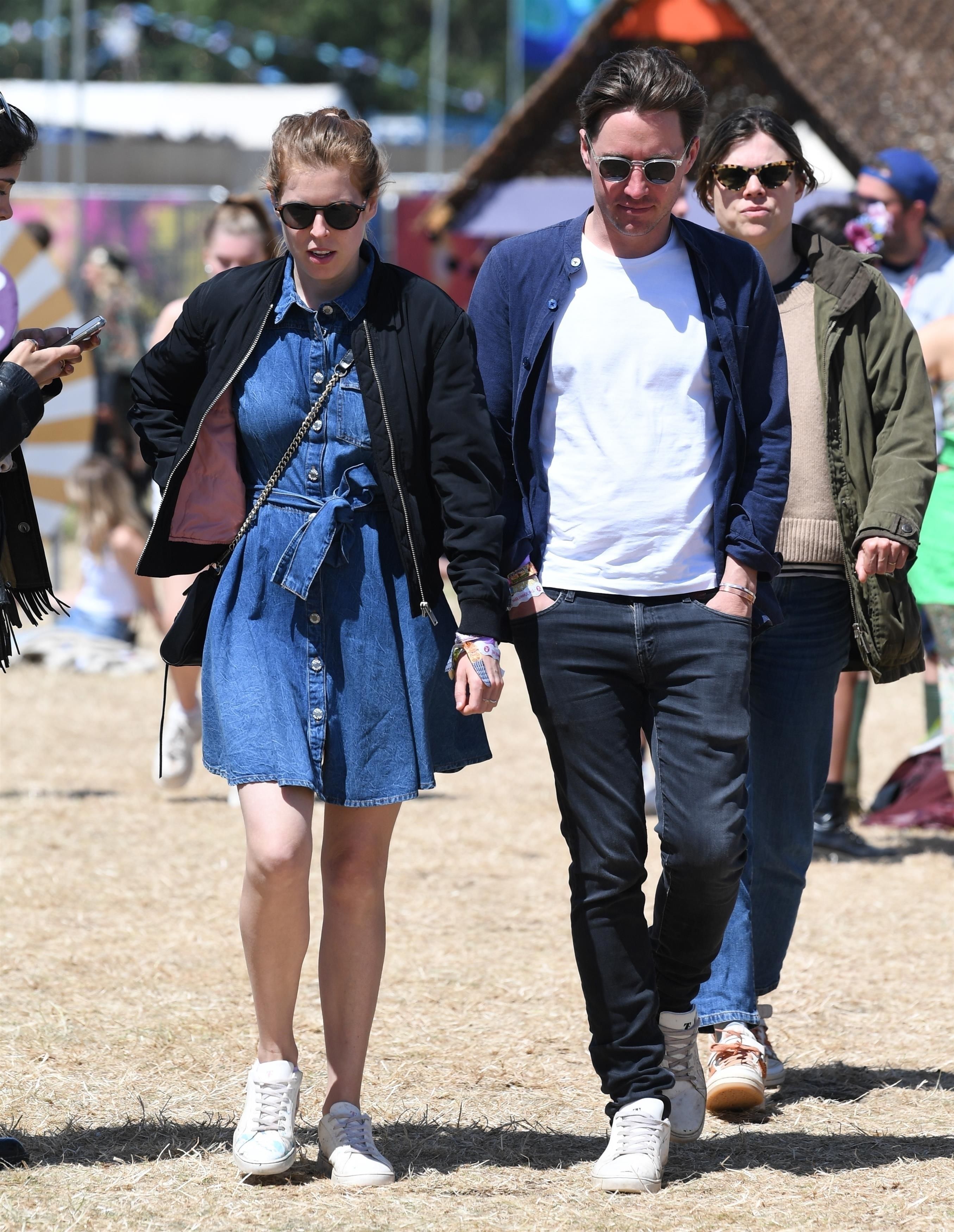 Princess Beatrice Looked Cute and Casual at Glastonbury Music Festival Over the Weekend