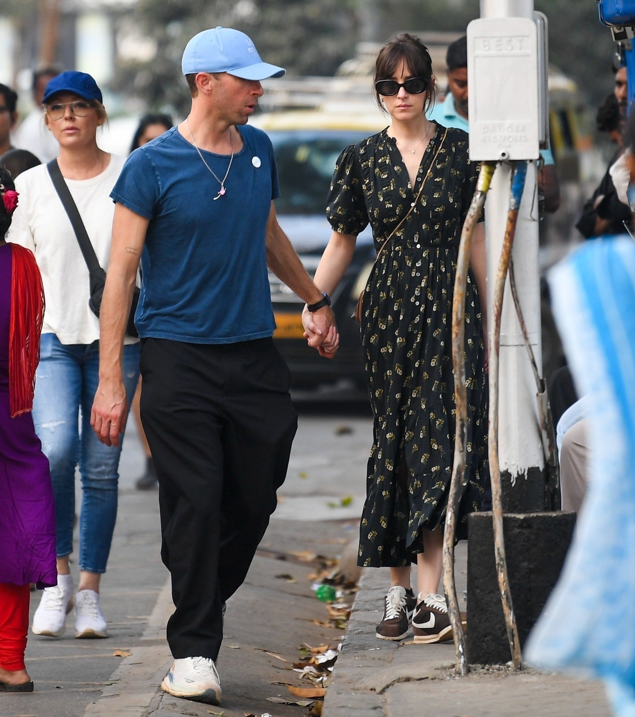 Dakota Johnson Slips Into a Boho Sundress for a Day in Mumbai With Chris Martin