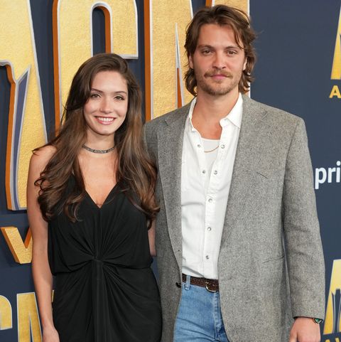 bianca grimes and luke grimes attend the 57th academy of country music awards at allegiant stadium