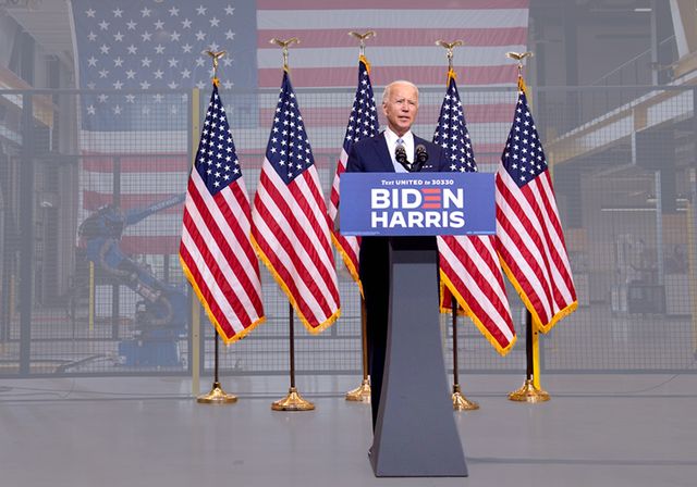 democratic presidential nominee former us vice president joe biden speaks during a campaign event at mill 19 in pittsburgh, pennsylvania, august 31, 2020 photo by saul loeb  afp photo by saul loebafp via getty images