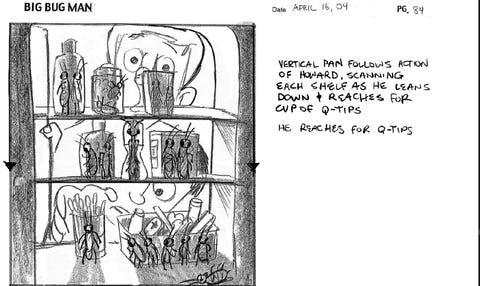 big bug man storyboard