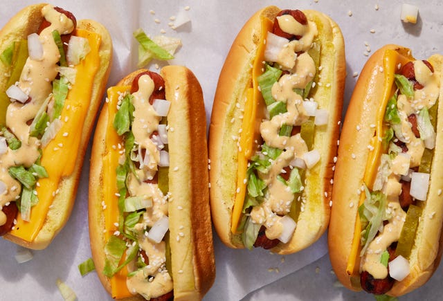 Big Mac Hot Dog - Delish.com big mac hot dog
