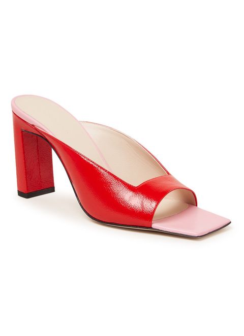 Footwear, High heels, Red, Slingback, Sandal, Shoe, Basic pump, Bridal shoe, Court shoe, Leg, 