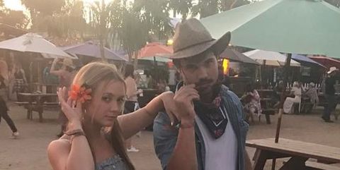 Billie Lourd and Taylor Lautner at Stagecoach festival