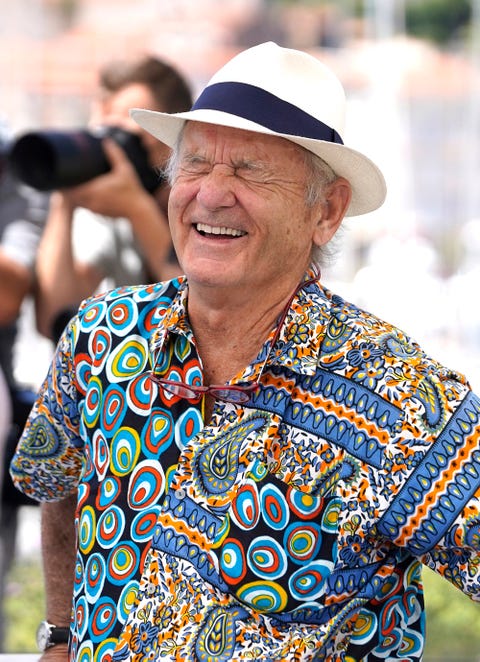 Bill Murray, el horror de la semana el actor se parte de risa con una camisa colorida y sombrero