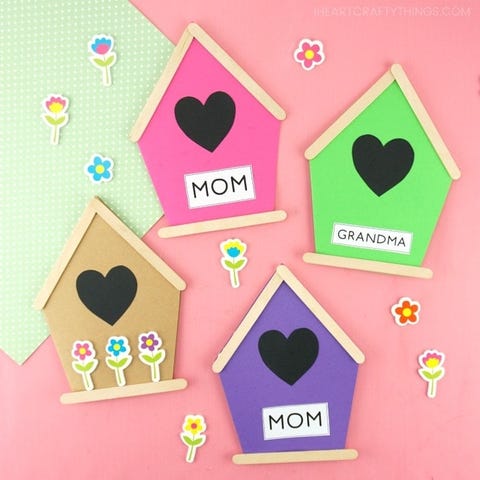 birdhouse diy mother's day card