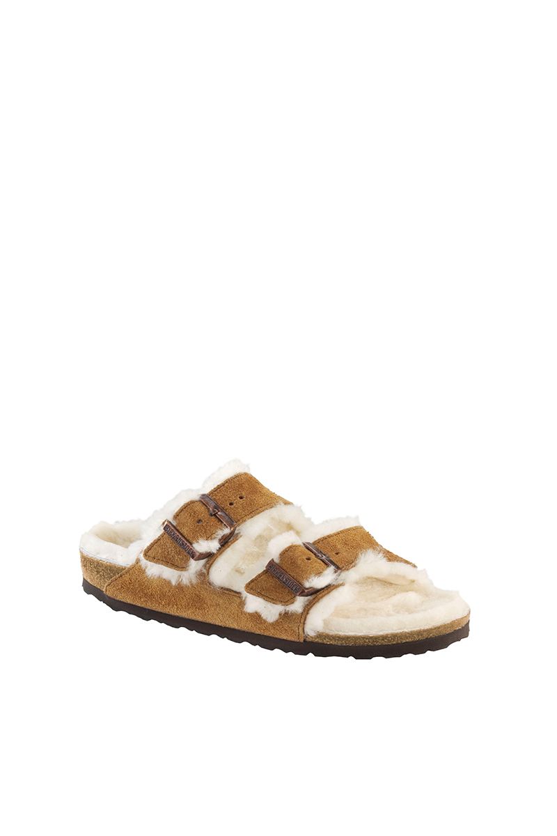 birkenstock fluffy slippers