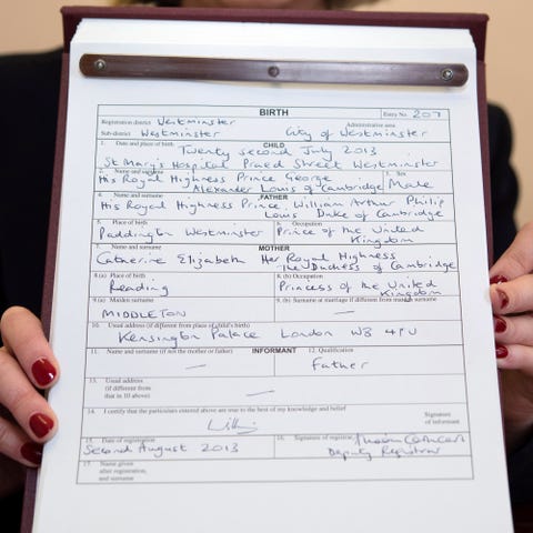 how the birth certificate of prince louis differs from prince george