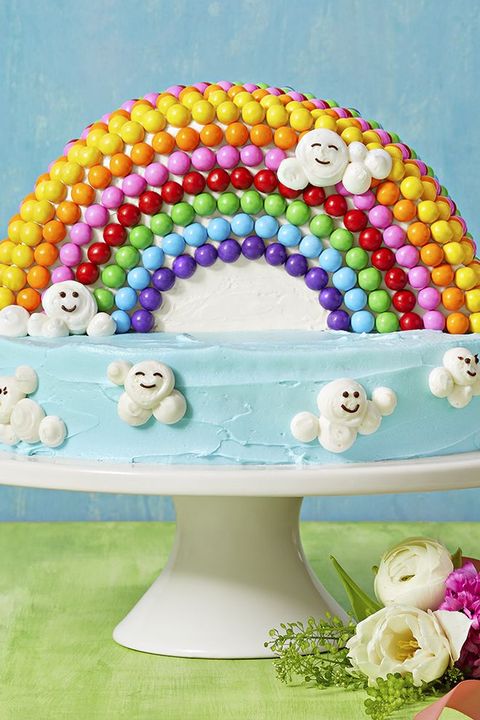birthday cake recipes  rainbow cloud cake
