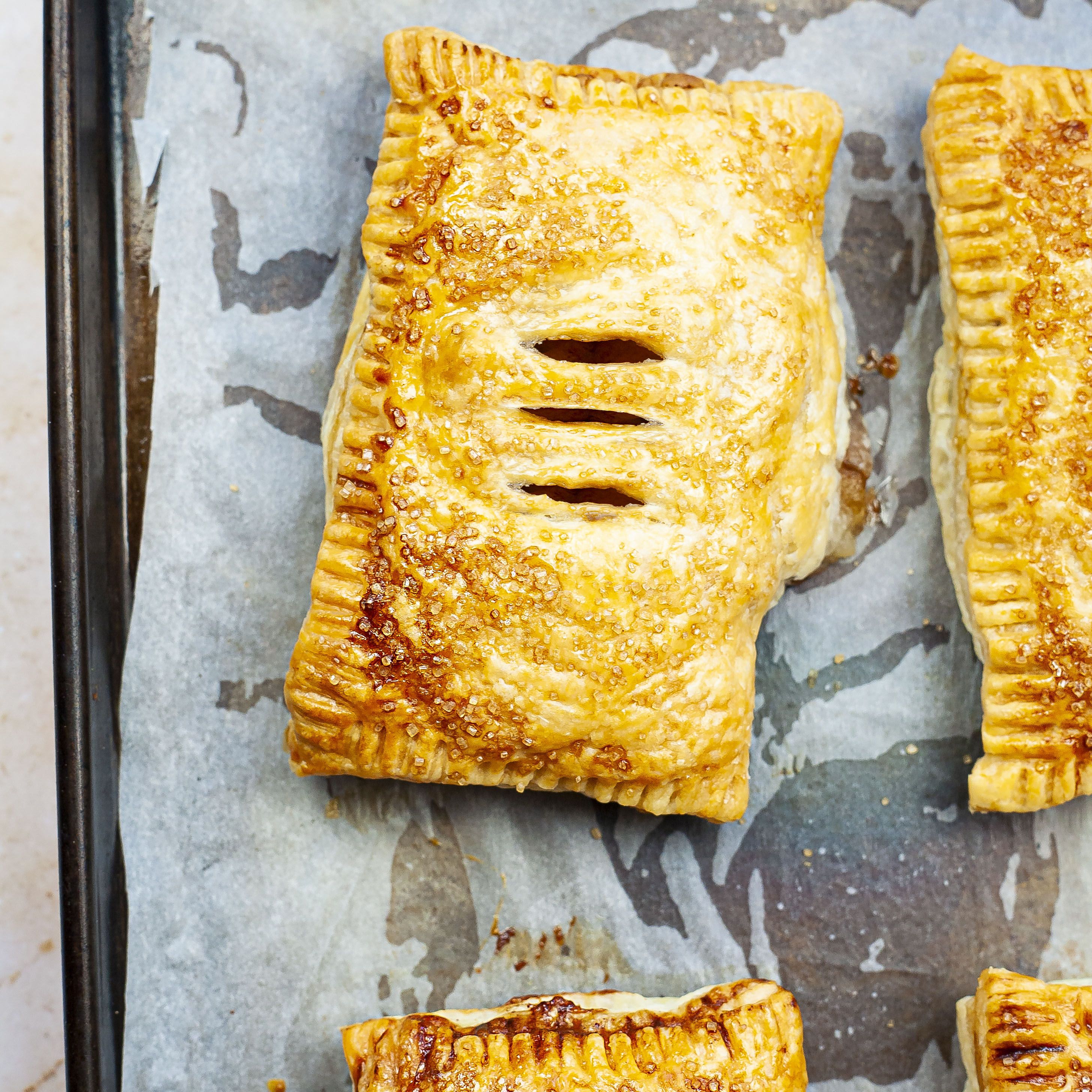 Biscoff and Cinnamon Apple Puff Pockets-image