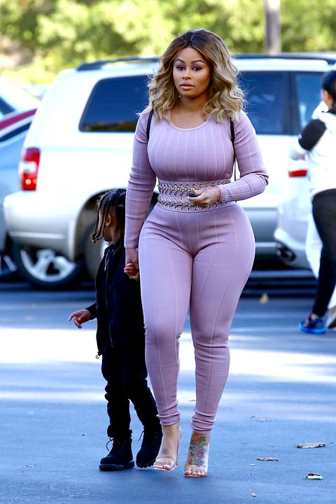Blac Chyna Shows Off Her Post-Baby Body in Skintight Purple Jumpsuit
