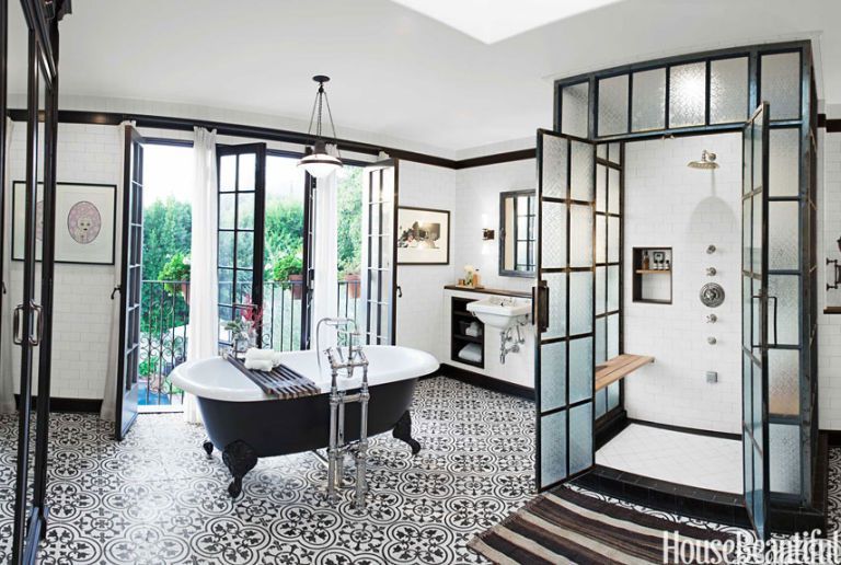 White And Black Floor Tile Designs 