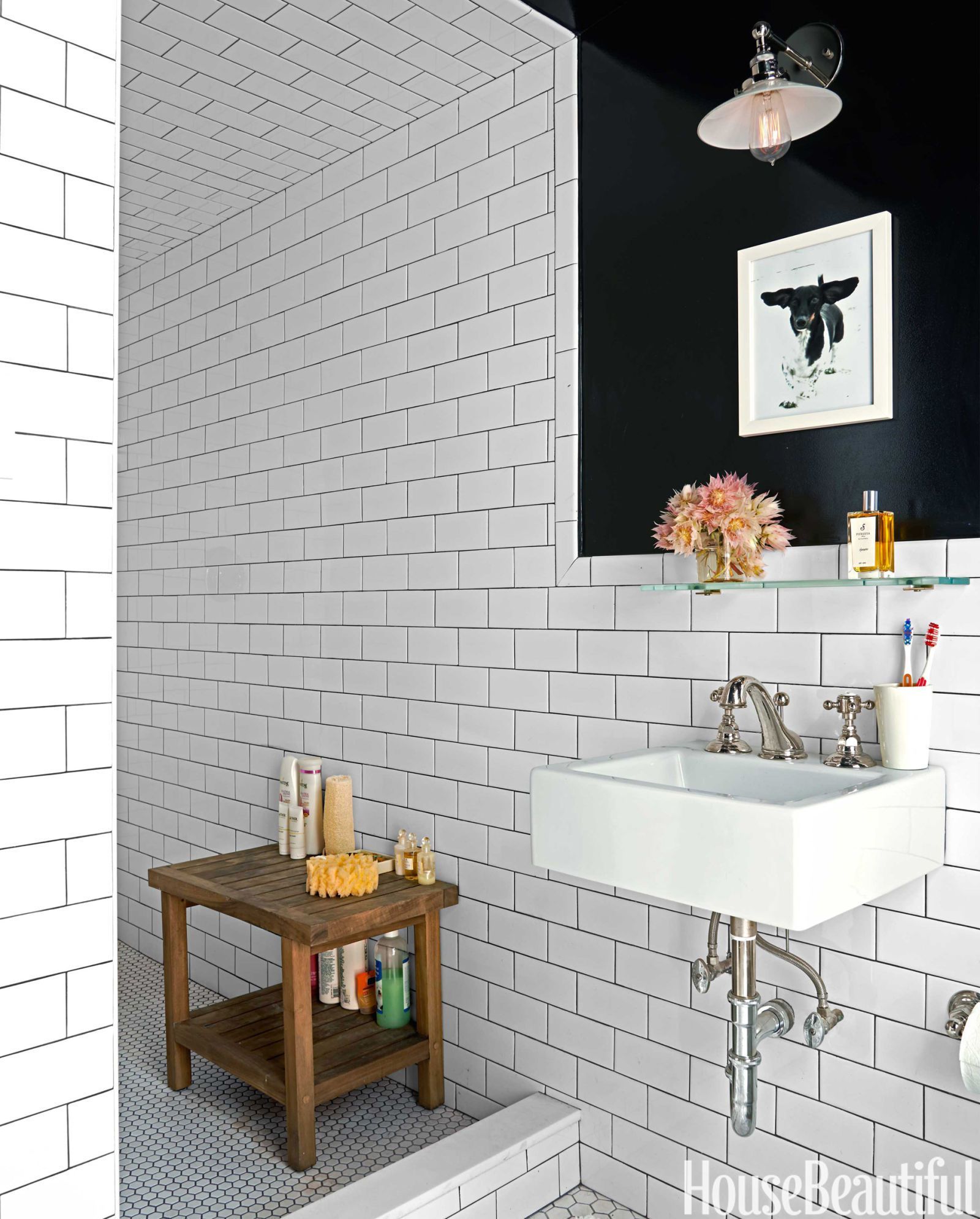 15 Black And White Bathroom Ideas, Black 038 White Tile Designs Bathrooms