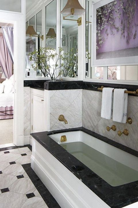 40 Black White Bathroom Design And Tile Ideas