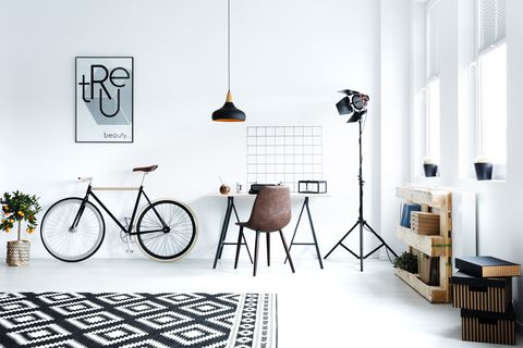 Black and white hipster room
