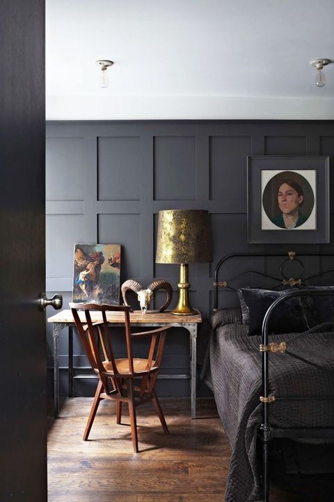 Paint Color Ideas For Bedrooms, Light Blue Bedroom Black Furniture Paint Color