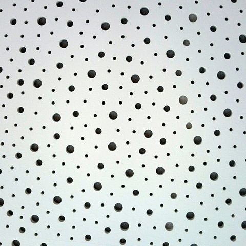 Black dots against white background