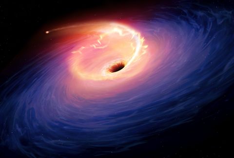 black hole shredding a star