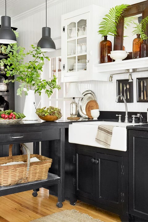 48 Beautiful Stylish Black Kitchen Cabinets Inspirations