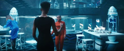 Dominique Thorne as Riri Williams in Black Panther Wakanda Forever trailer dominique thorne as riri williams in black panther wakanda forever trailer