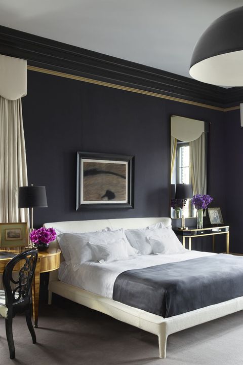 35 Black Room Decorating Ideas How To, Light Blue Bedroom Black Furniture Paints