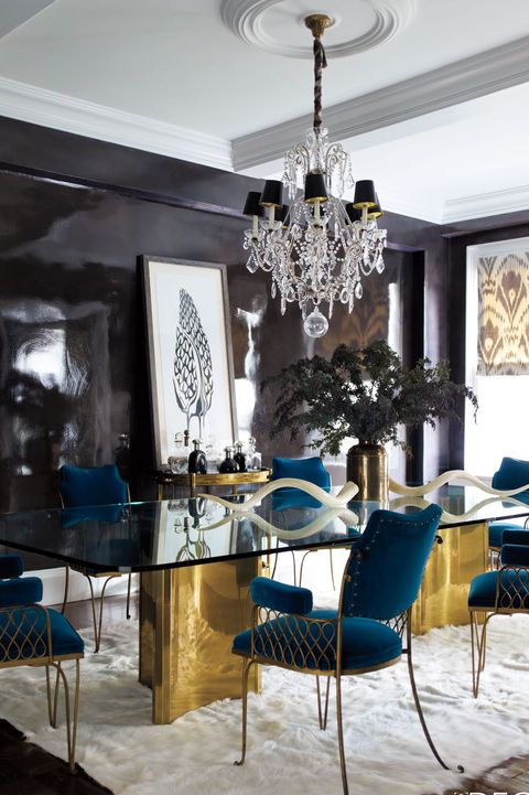 35 Black Room Decorating Ideas How To, Black White Gold Dining Room Ideas