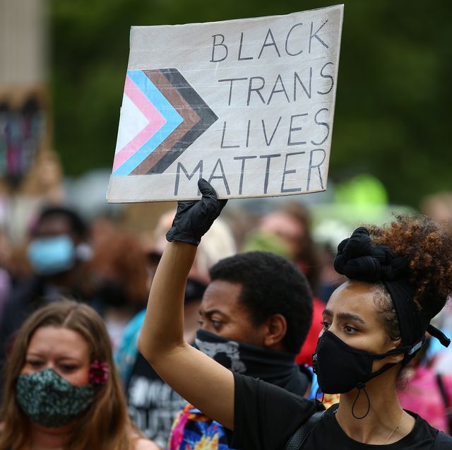 black trans lives matter protest takes place in central london