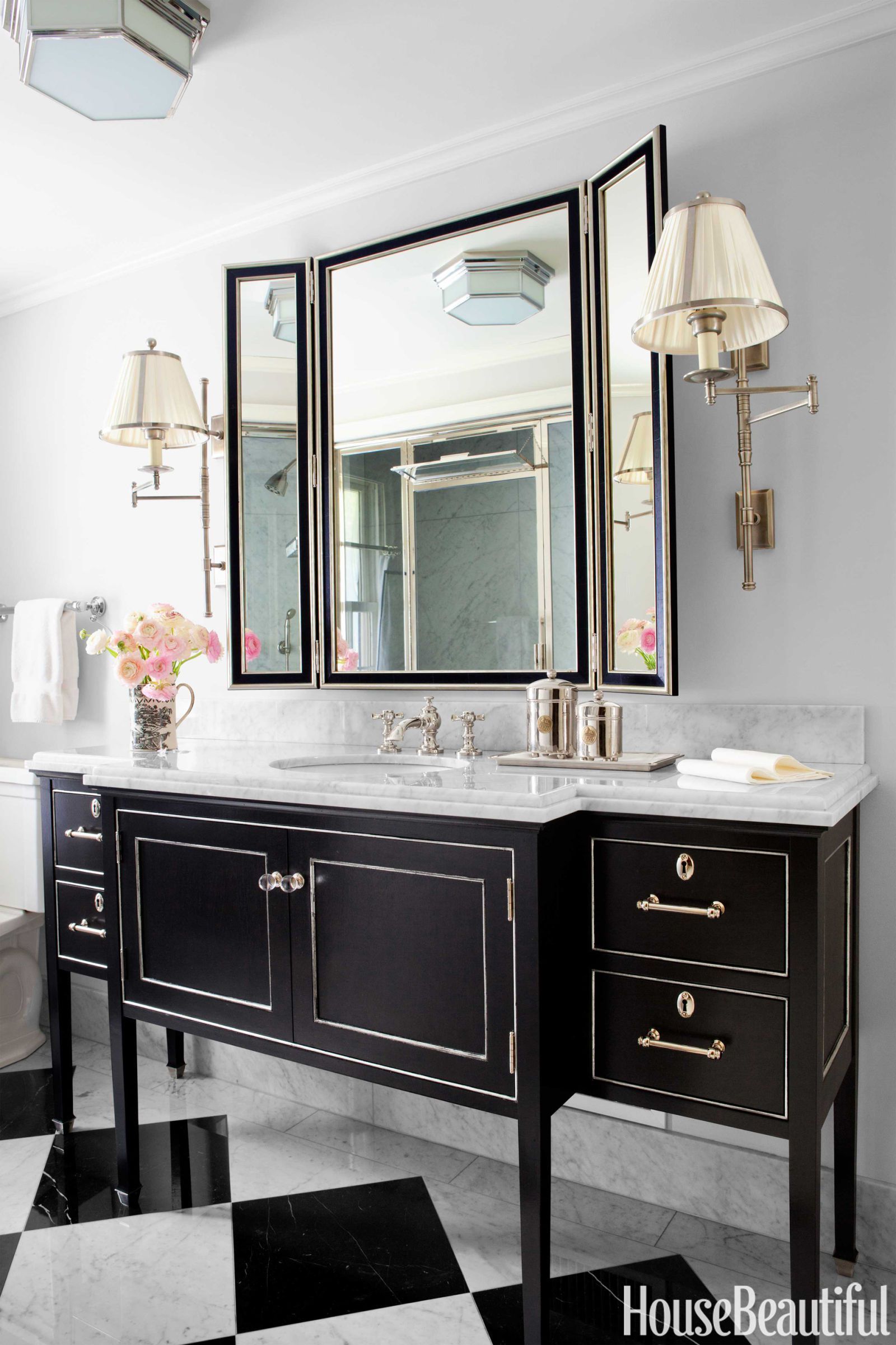 15 Black And White Bathroom Ideas Black White Tile Designs We Love