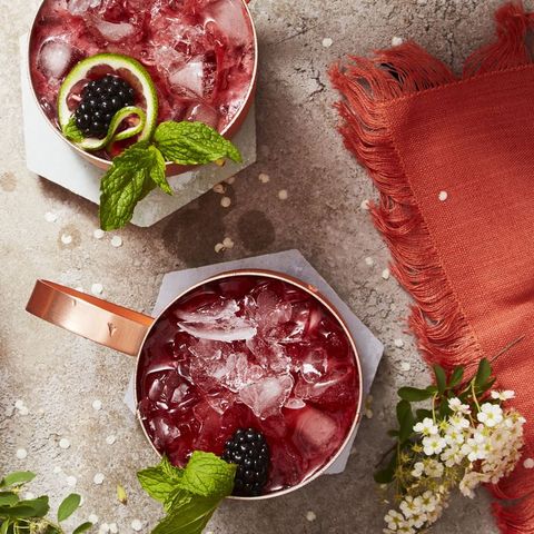 classic cocktails   blackberry and mint moscow mule