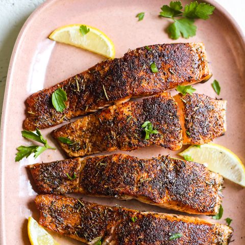 best salmon recipes blackened pan seared salmon with whole30 tartar sauce