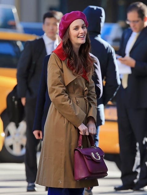 Blair waldorf wears a carven trench coat 2012 blair waldorf wears a carven trench coat 2012