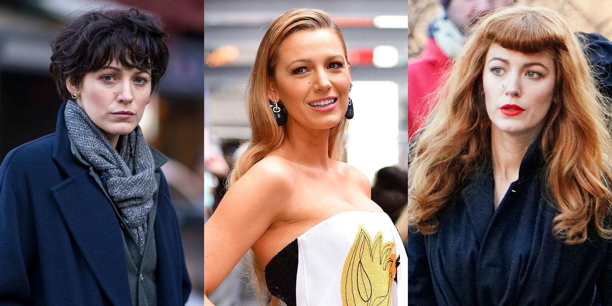 Blake Lively In Every Hair Color Blake Lively As A Brunette Redhead And With Black Hair