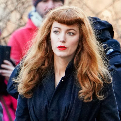 Blake Lively's red hair on The Rhythm Section set Blake Lively's red hair on The Rhythm Section set