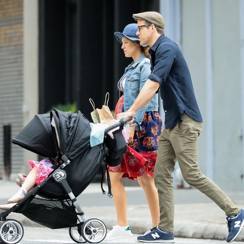 Blake Lively Shows Baby Bump On Family Walk With Ryan Reynolds