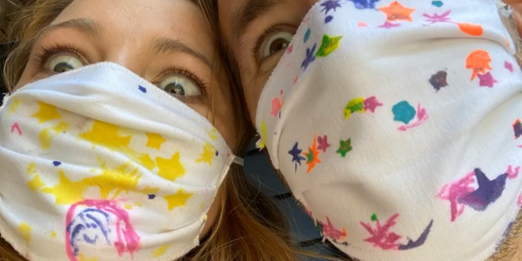 Ryan Reynolds and Blake Lively Posted a Rare Selfie in Masks Their Daughters Customized