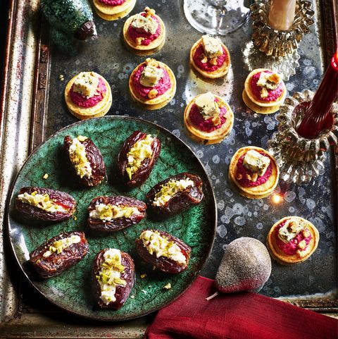best canape recipes easy beetroot, walnut and stilton blinis