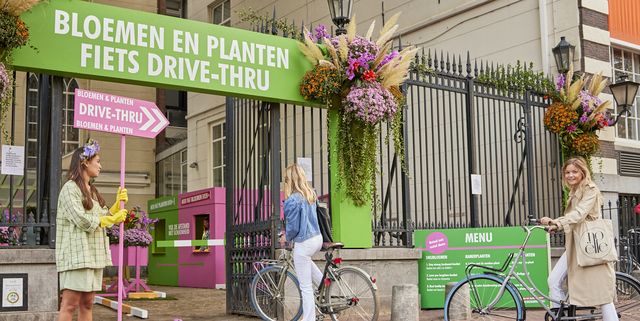 bloemen en planten fiets drive thru